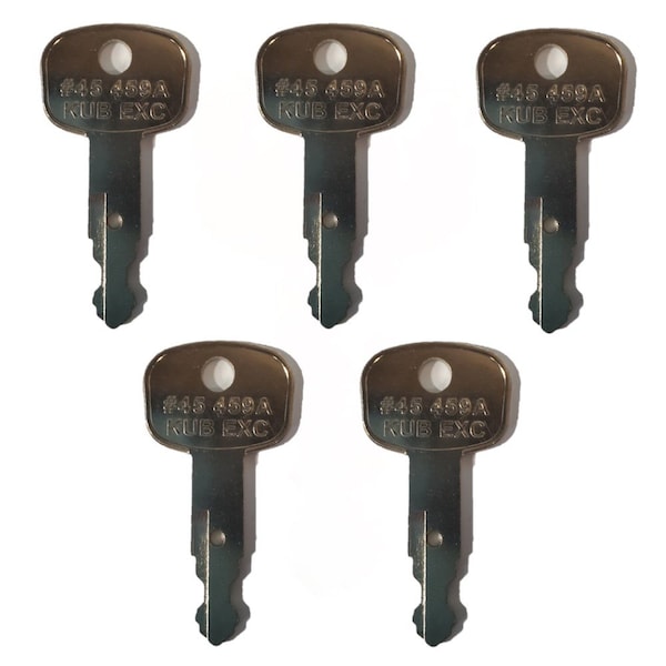 Aic Replacement Parts 5 Mini Excavator Skid Steer Heavy Equipment Ignition Keys 459A Fits Kubota ELI80-0101_x5 - main